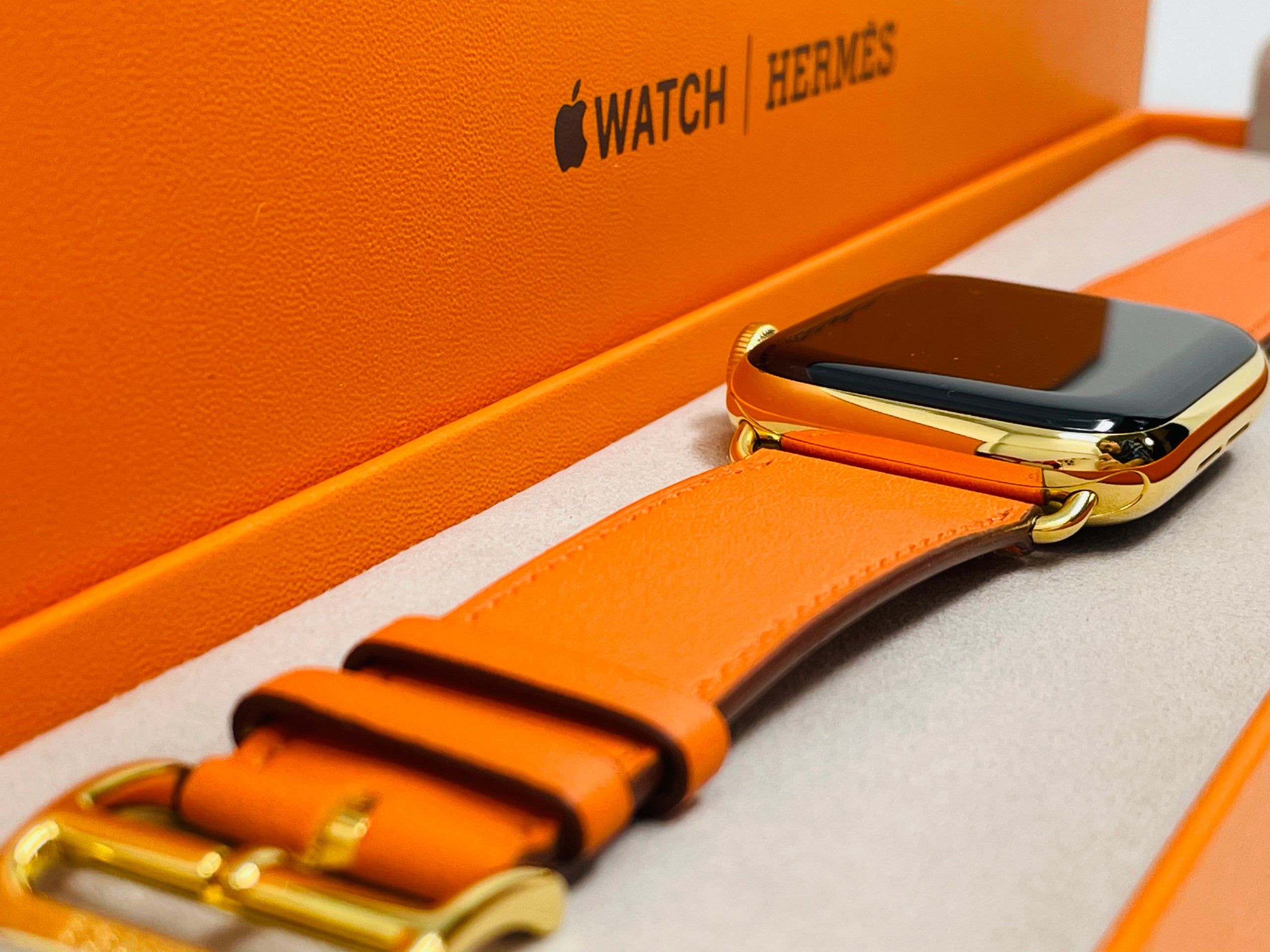 Custom 24k Gold Plated Hermes Apple Watch Series 9