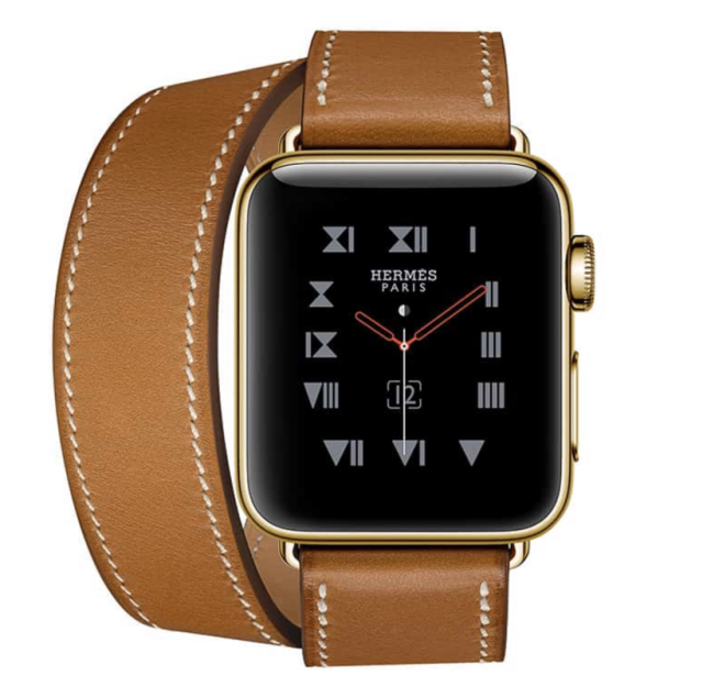 Custom 24k Gold Plated Hermes Apple Watch Series 8