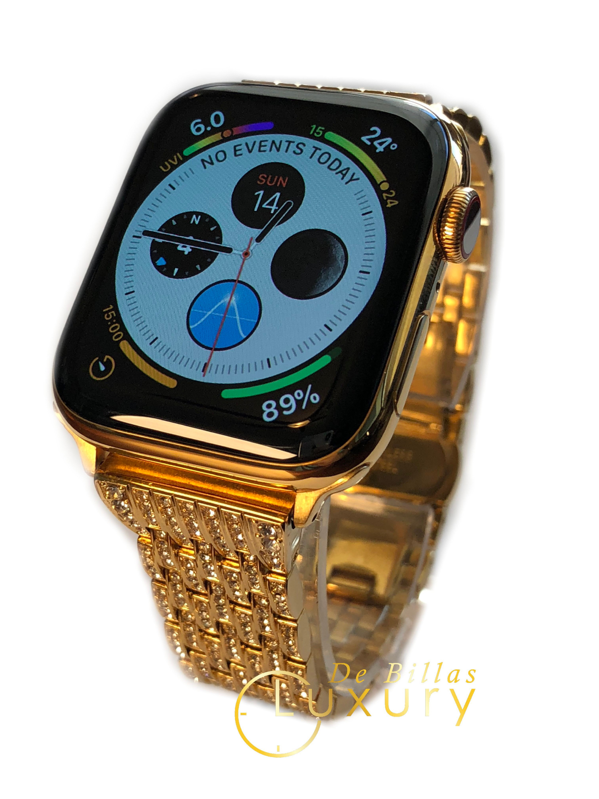24K Gold Series 7 Apple Watch with Apple Genuine Original Link