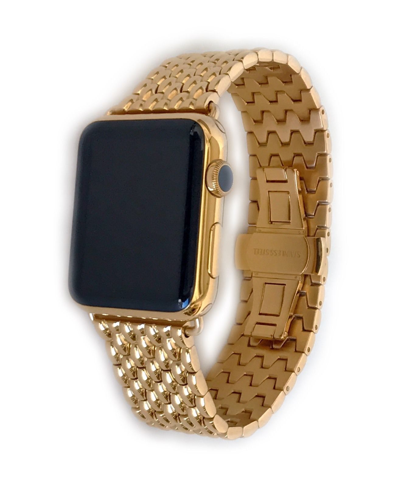 24K Gold Apple Watch Stainless Steel with 24K Gold Links Butterfly Band Does Gold Stainless Steel Apple Watch Scratch