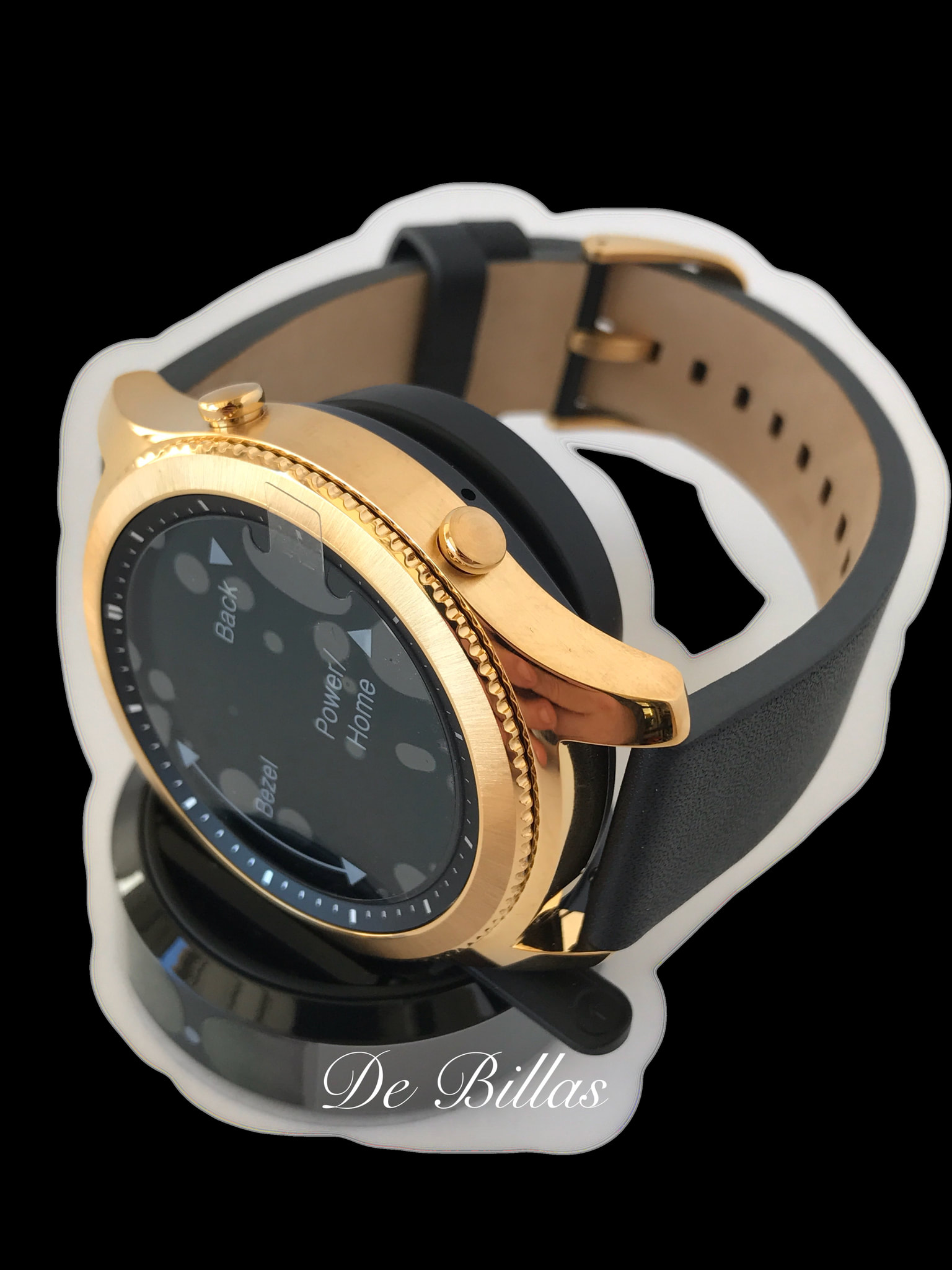 24K Gold Gear S3 Classic Smart Watch Camel Leather